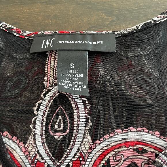 INC International Concepts Paisley Top, Women’s S Whimsigoth Gothic Dark Fairy - Picture 6 of 6